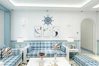 商丘地中海风格-客厅