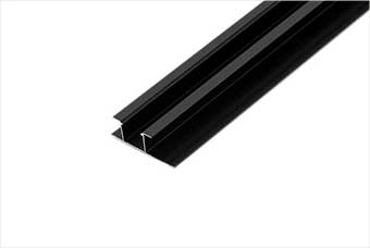 商丘航空纤维墙咔铝合金带灯中条（哑黑氧化）